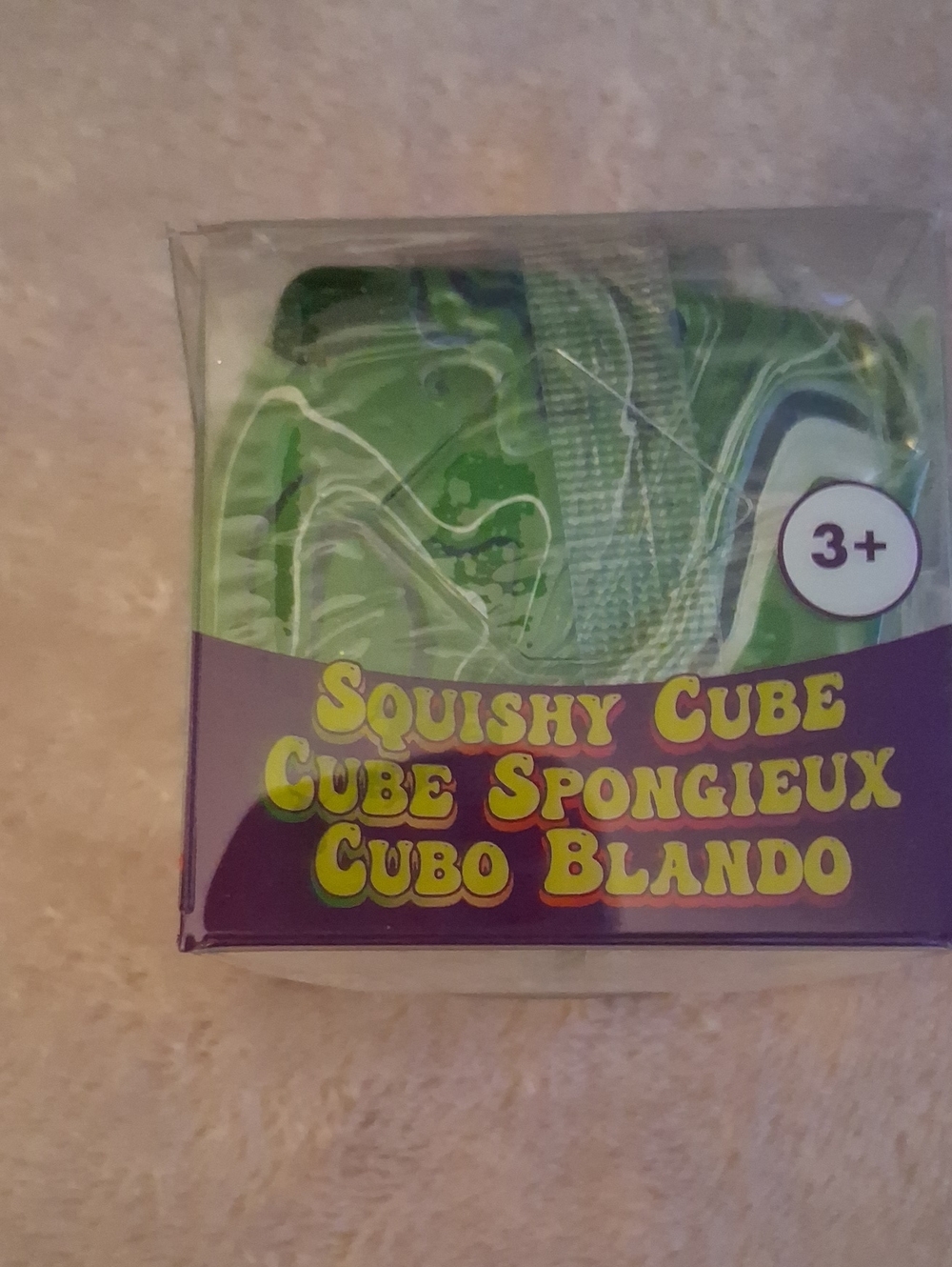 Squishy Cube Soft Stress Toy - Green